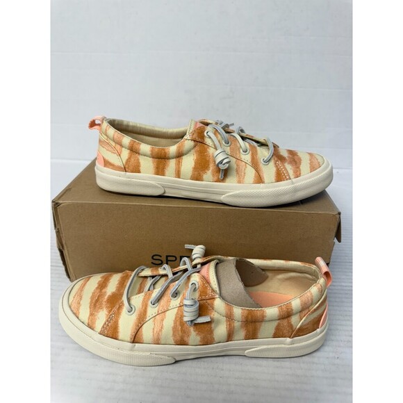 -1192 Sperry Pier Wave LT Tie Dye Peach-US 7.5 Womens - Picture 1 of 5